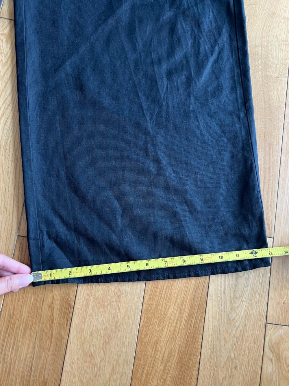 Madewell The Harlow Wide Leg Trouser Pants Drapey Twill High Rise Black Size 12 - Picture 9 of 13